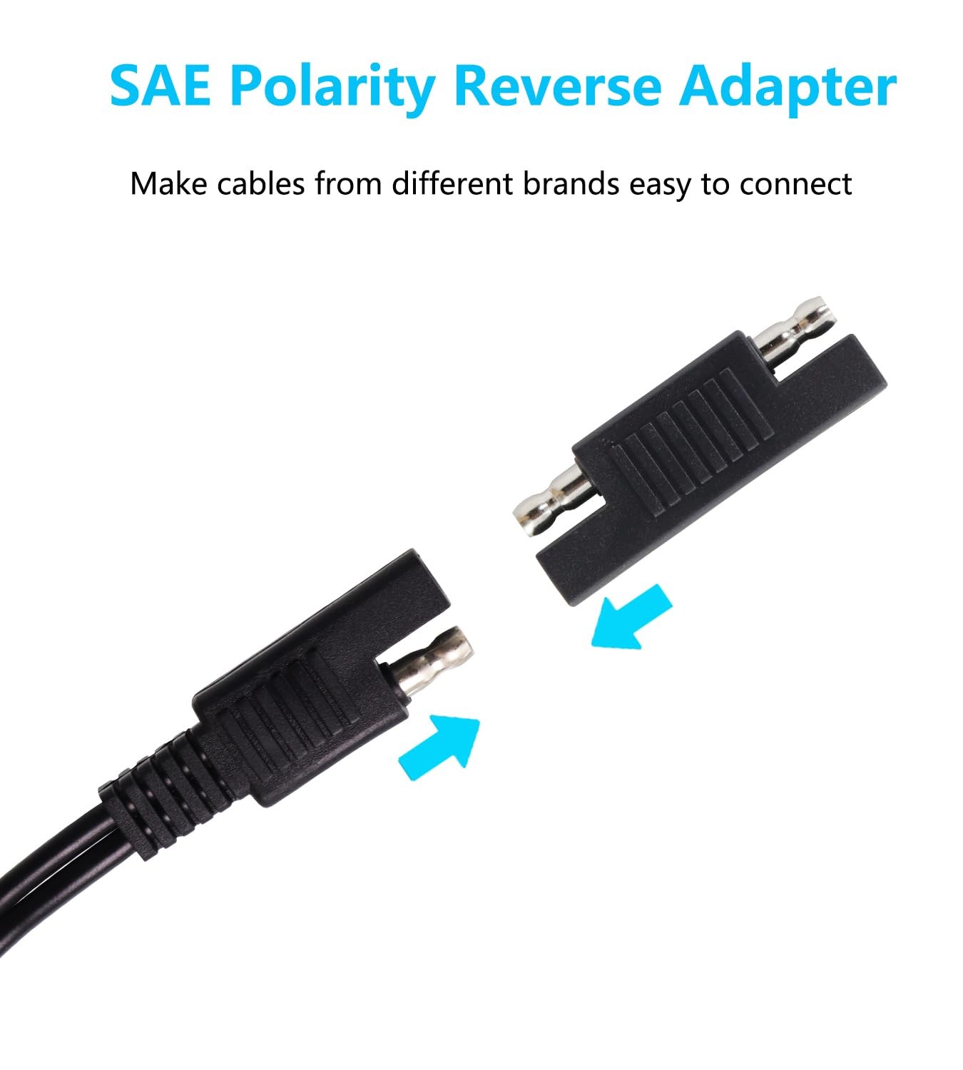 SAE Polarity Reverse Adapter Connector,2 Pin SAE Polarity Switching Adapter Q…