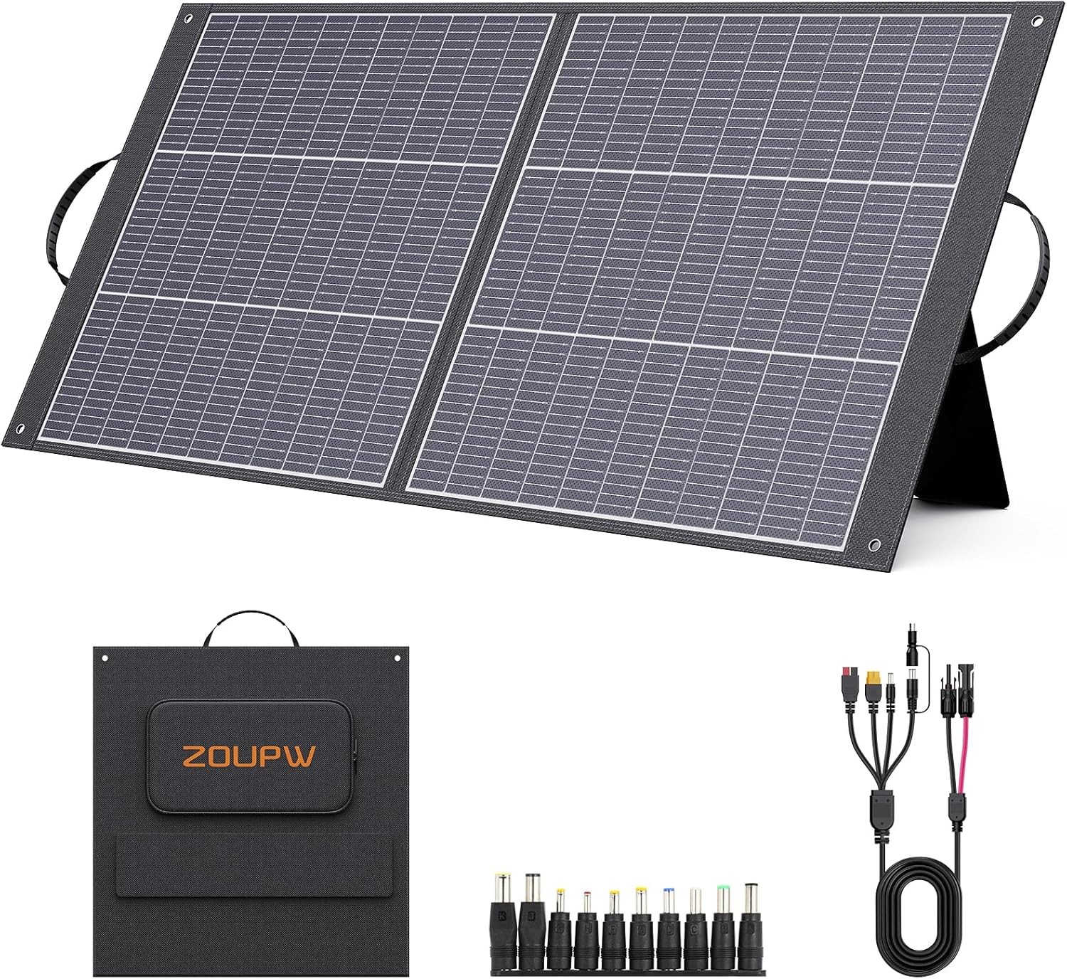 ZOUPW 100W Foldable Solar Panel 25% Efficient Jackery