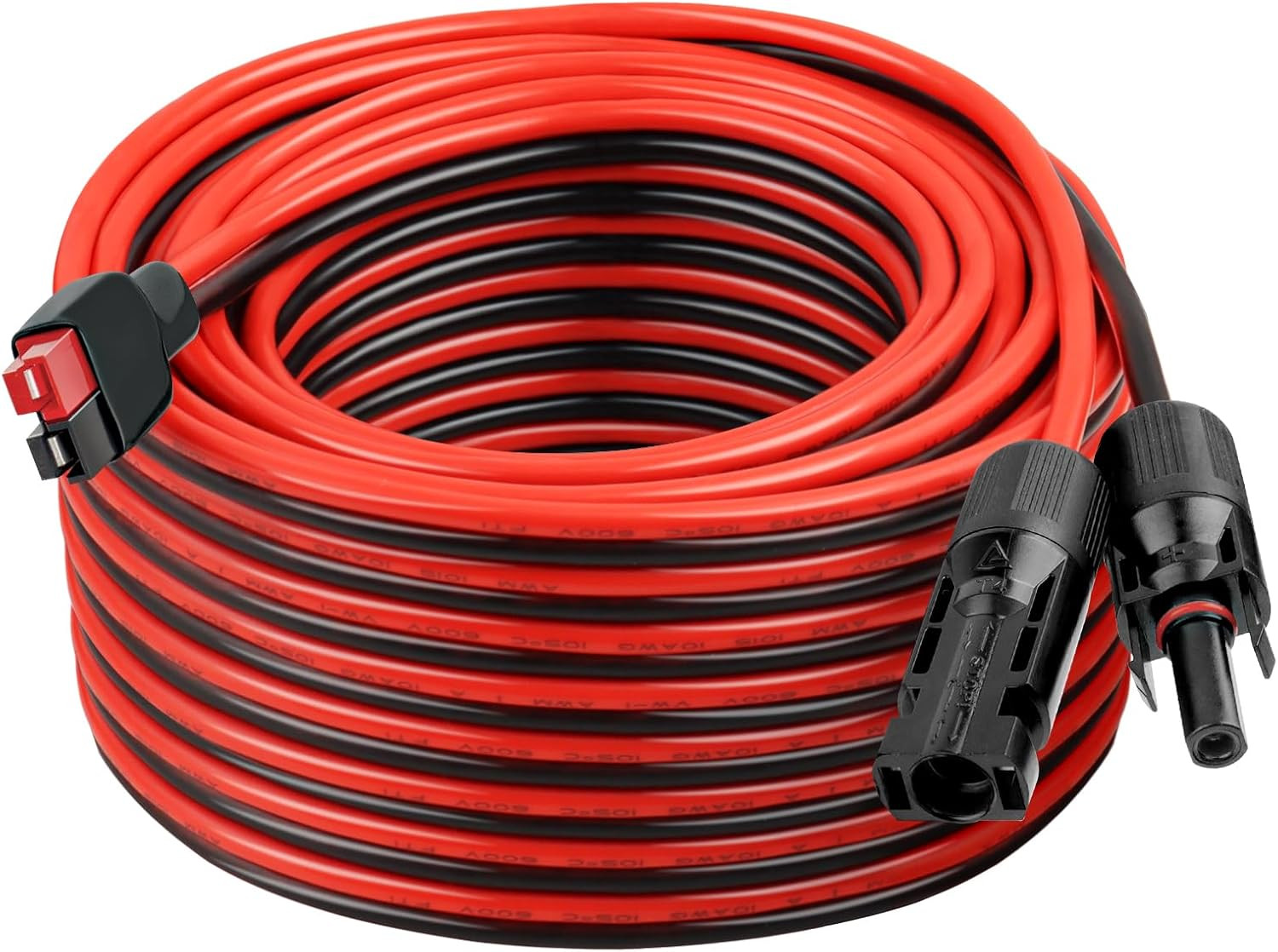 50FT 10AWG Solar Panel Anderson Connector Extension Cable, Tinned Copper