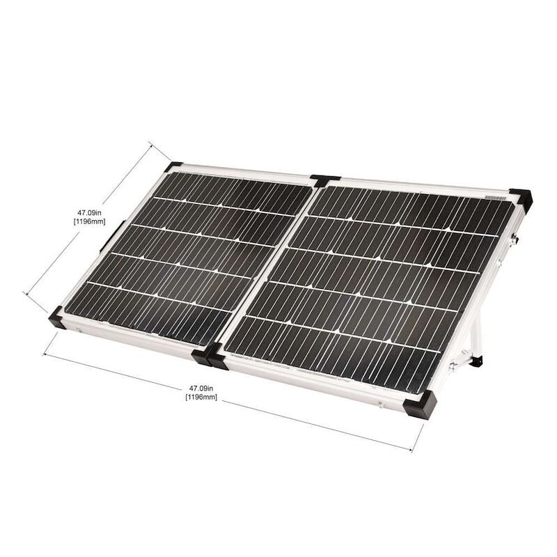 Go Power! GP-PSK-90 90W Portable Folding Solar Kit, Black (F)