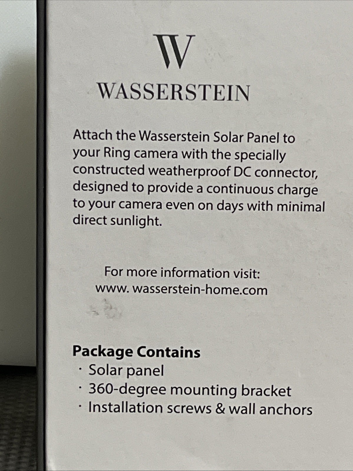 Wasserstein Solar Panel For Ring Spotlight and Stick Up Cam Battery NEW