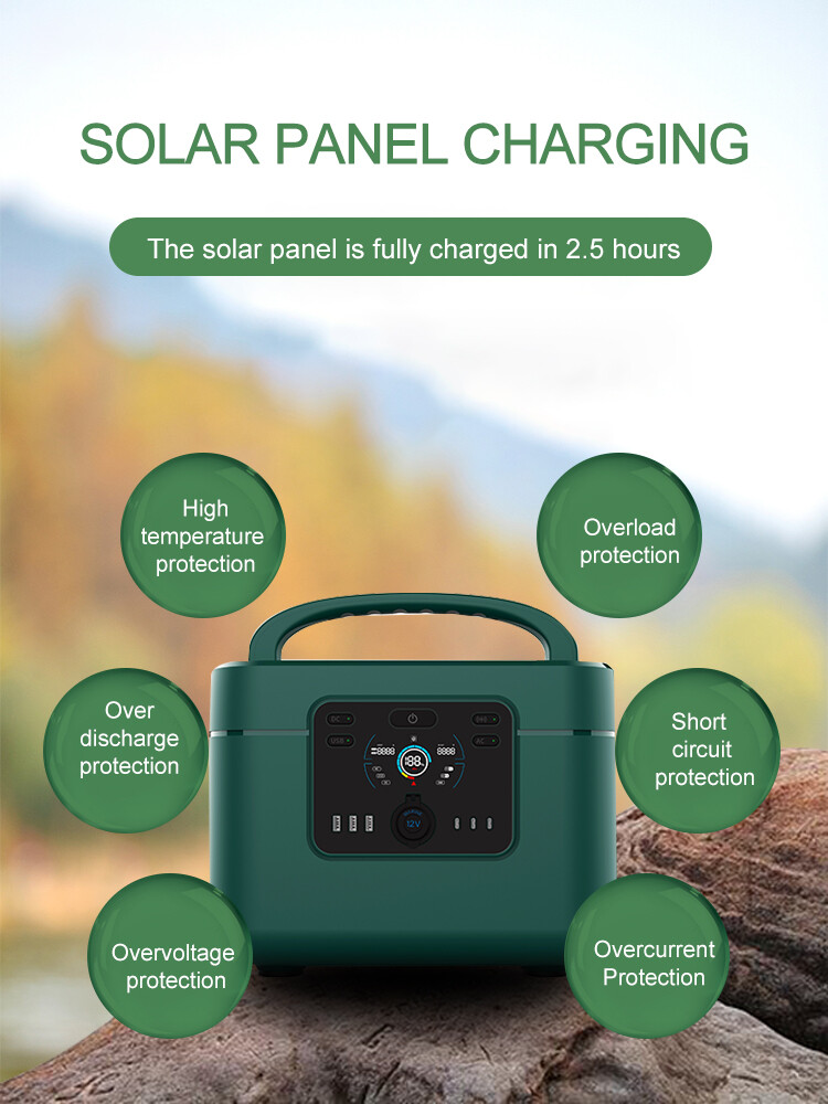 Solar Generator 1200w/1050Wh Outdoor Power Bank Portable Solar Power Station