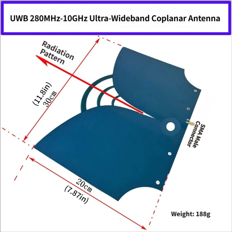280MHz-10GHz Wide Band Antennae Wide Coverage For Wireless Applications