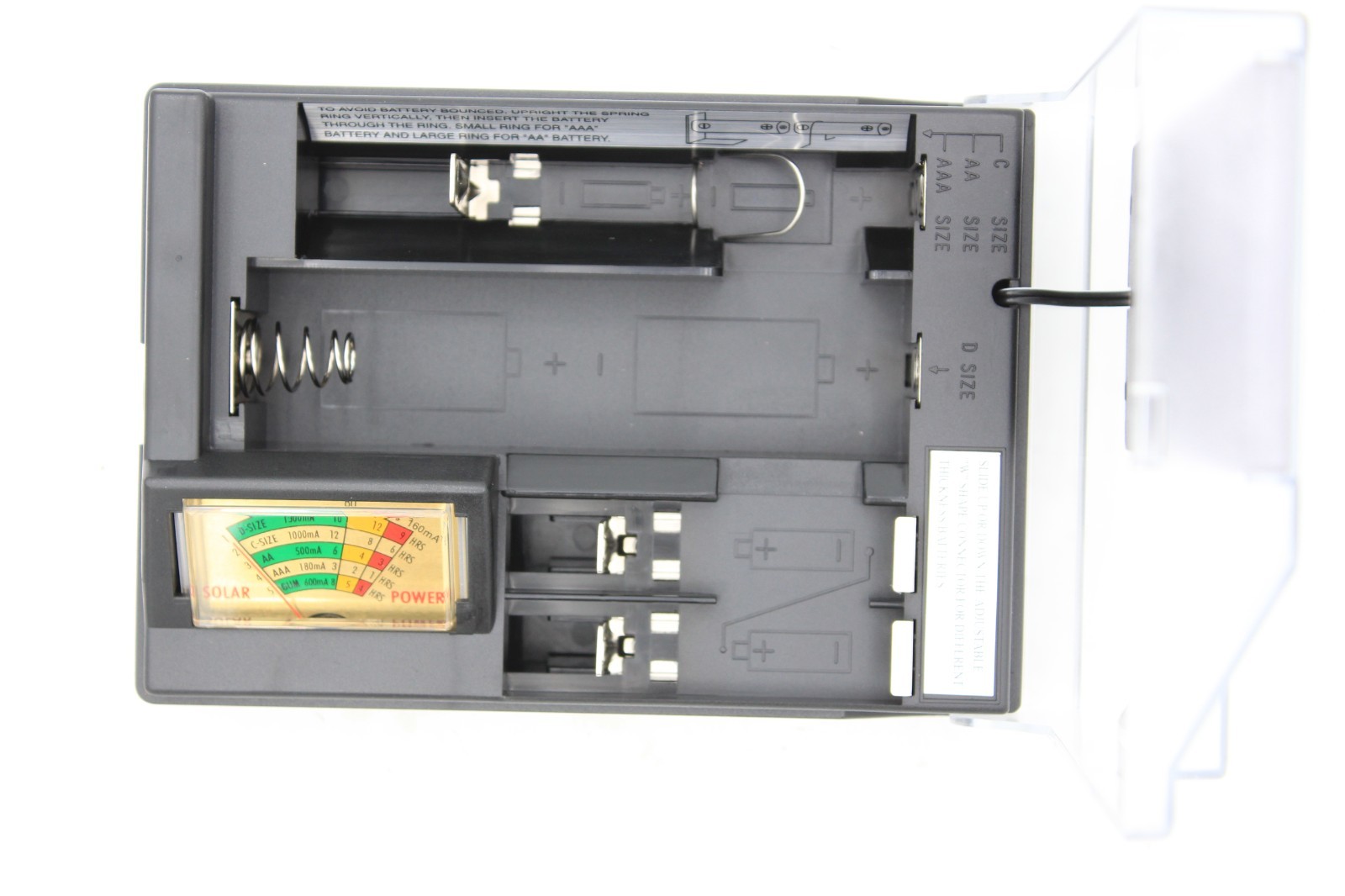 Solar 11 in One Battery Charge with Meter AA D C AAA Ni-Cd NiMH Battery ES879NEW