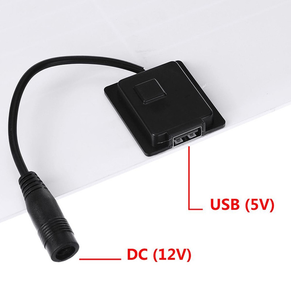 Flexible Solar Panel Kit with Dual USB Ports for Battery Charging Boat RV Car