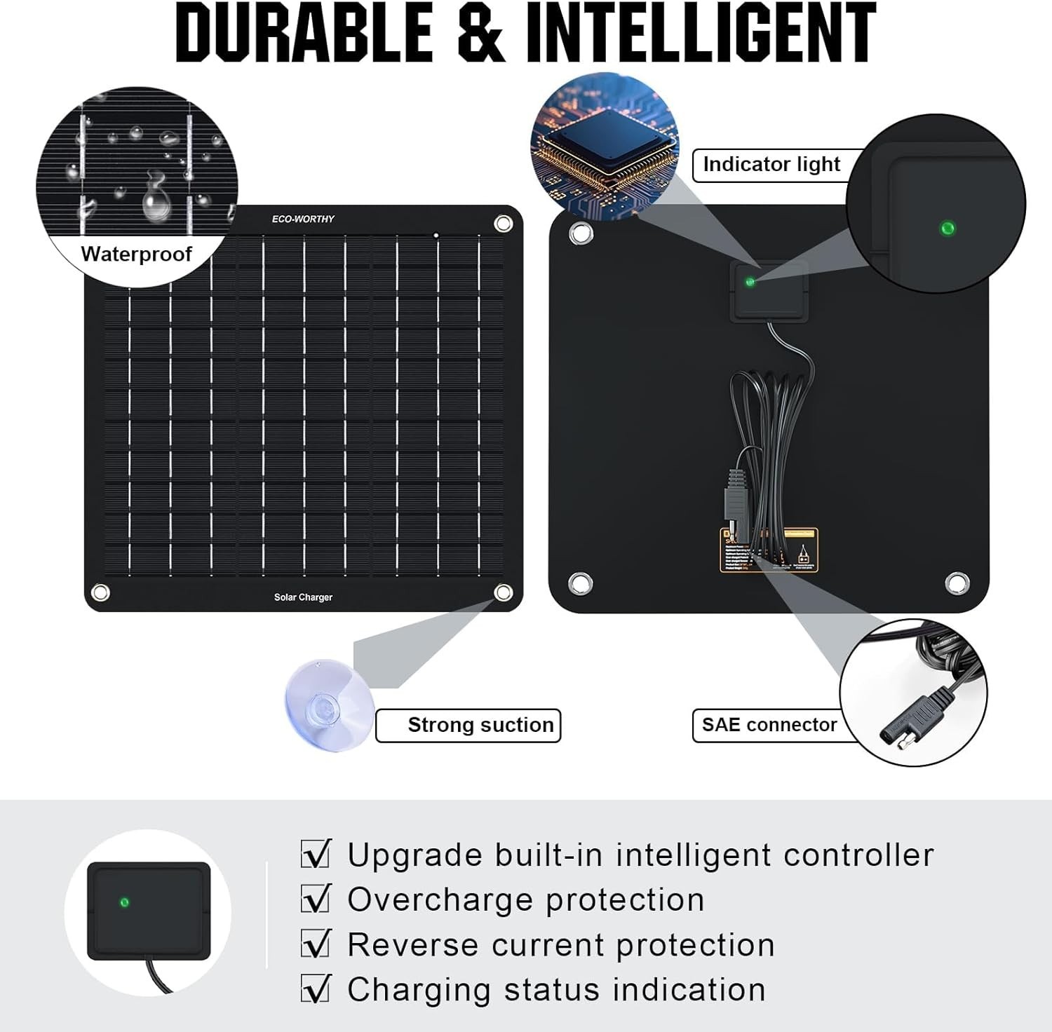 Easy Install 10W Solar Trickle Charger – Compatible with Multiple Vehicles