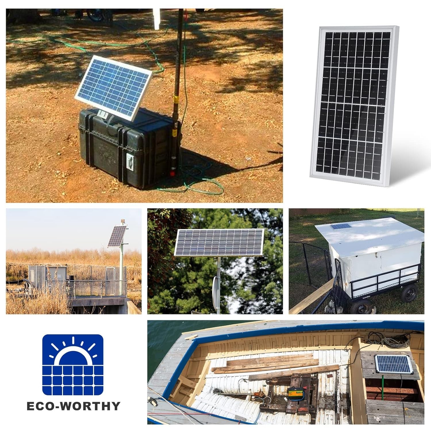 Lightweight 10W Solar Panel for Quick Charging of 12V Systems – Easy Install