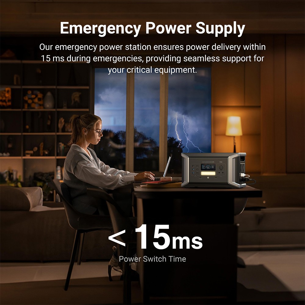 Dabbsson 1024Wh Power Station Portable LiFePO4 w/ 210W Solar Panel Refurbished
