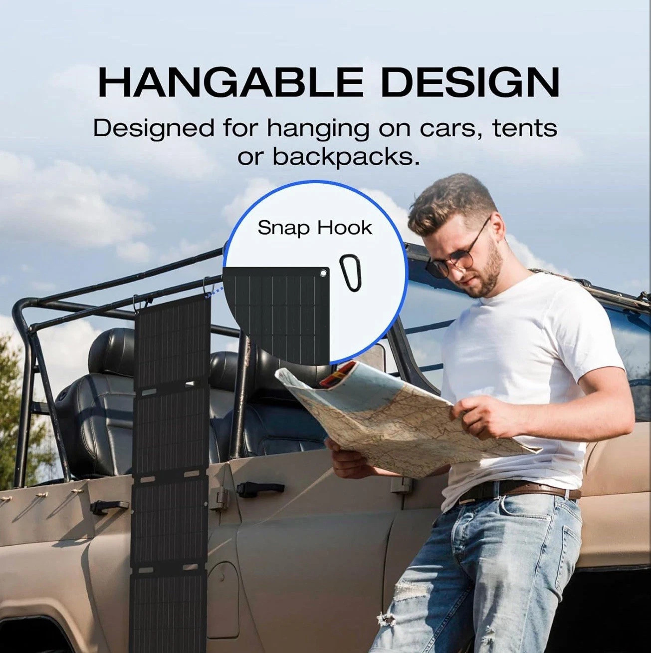 EF ECOFLOW 45W Portable Solar Panel with Type-C, 25% Conversion Efficiency IP68