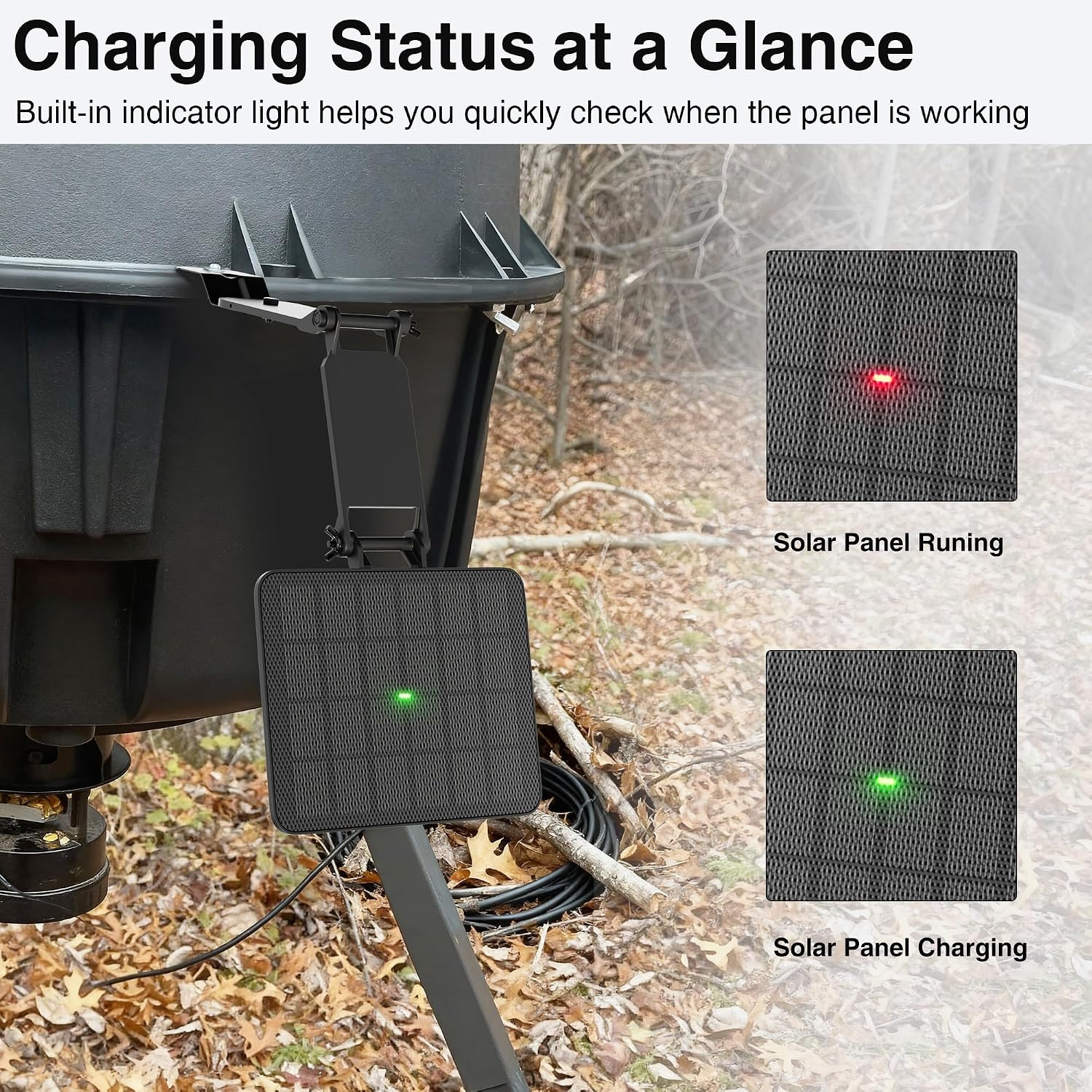 SUNAPEX 12V Deer Feeder Solar Panel 2.4W Monocrystalline Trickle Charger | ETFE