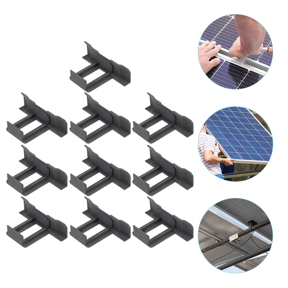 10Pcs Reusable Solar Panel Water Drain Clips ABS Clamp for Panel Edges