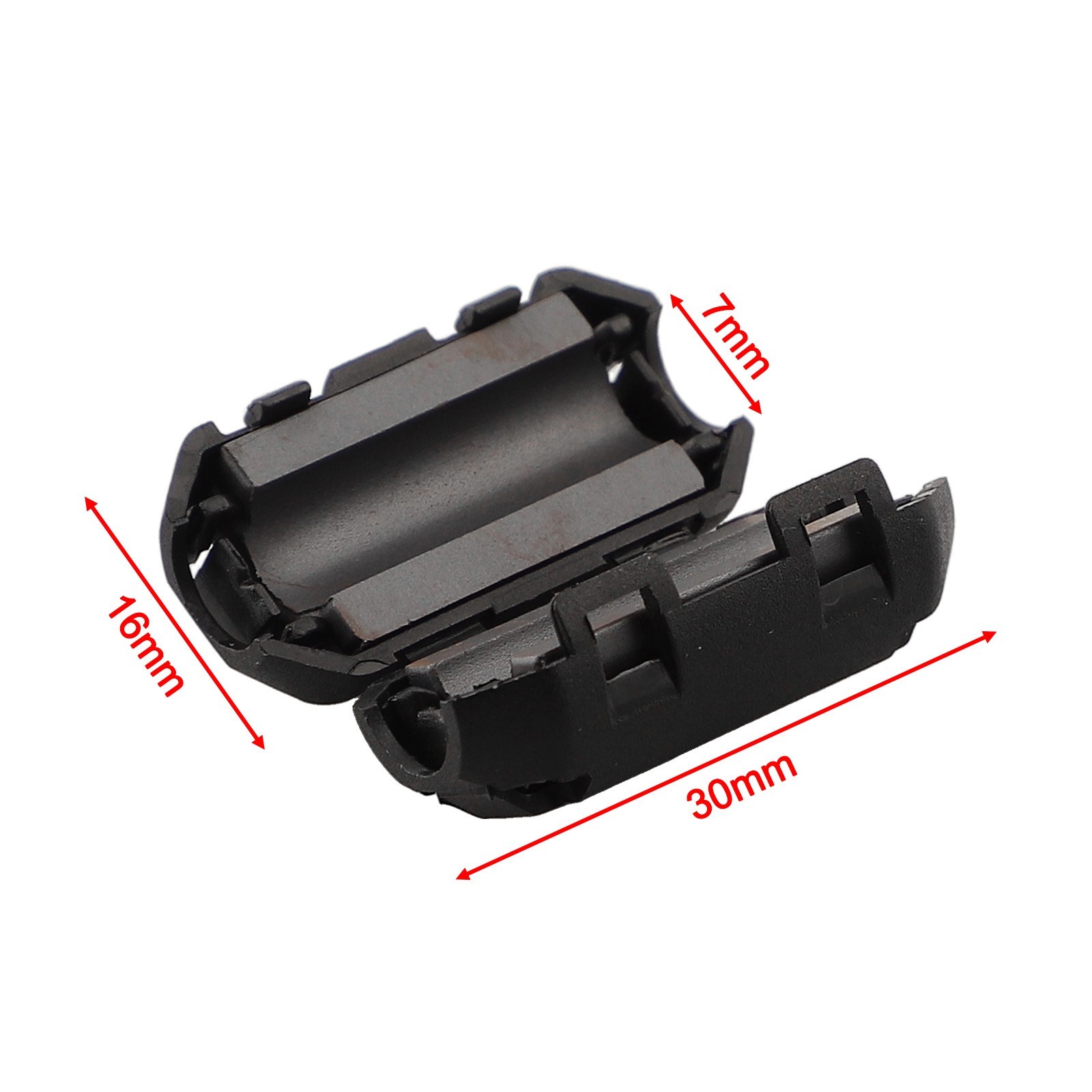 20pcs Clip On Ferrite Core Beads for Ring Core Noise Suppression 7mm and 13mm