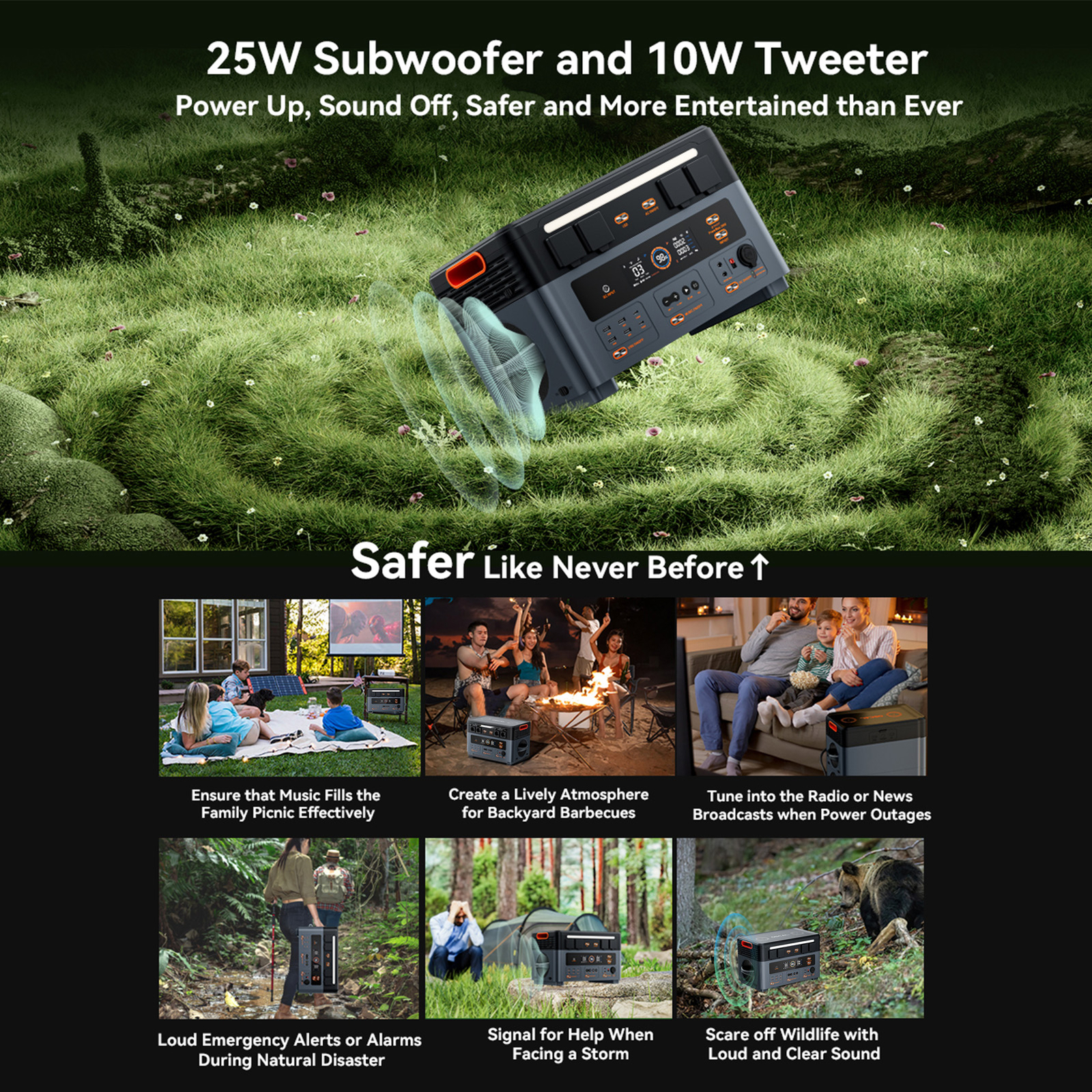 Portable Power Station 2400W 1872Wh Solar Generator Home Backup 16 Outputs U1Q6