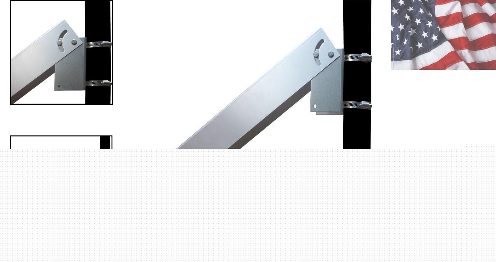 Solar Panel Pole Mount Kit Single Arm Pole-wall Mounting Brackets Support Sol…