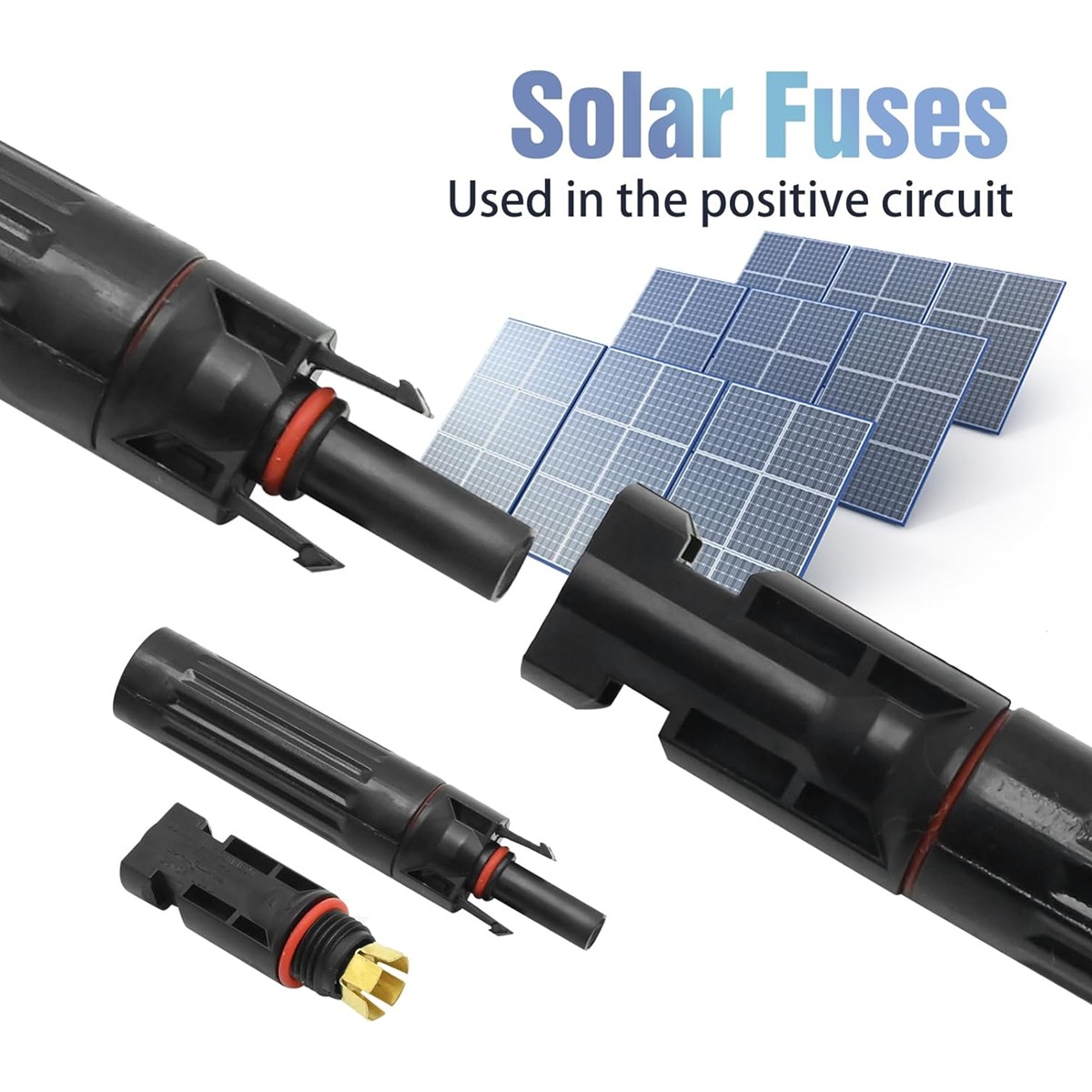 10A 15A 20A 30A 32A Solar Fuse in-line Fuse Holder Connector for PV Panel System