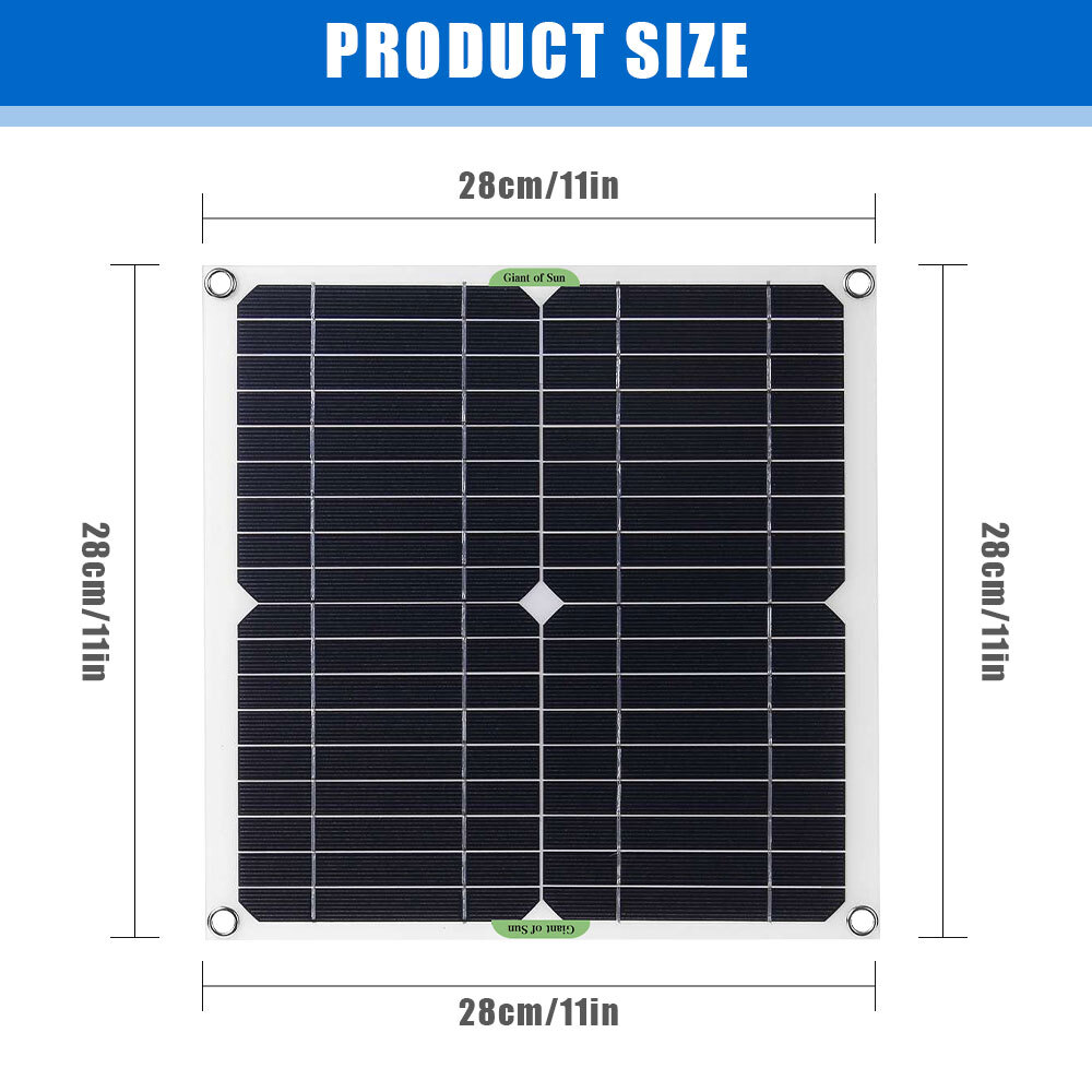 Solar Panel Kit Folding Power Bank USB Outdoor Camping Hiking Phone Charger US