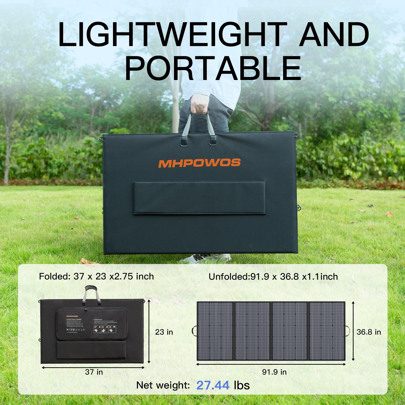 110W 220W 400W Foldable Solar Panel Portable for Pecron Grecell Vtoman Oupes