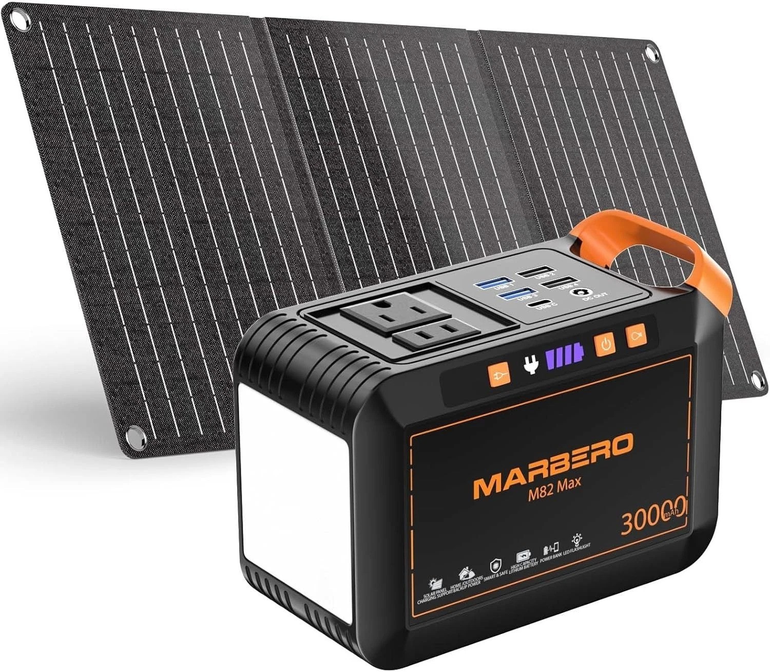 111Wh Solar Generator & 30W Panel – Lightweight Power Station for Adventure