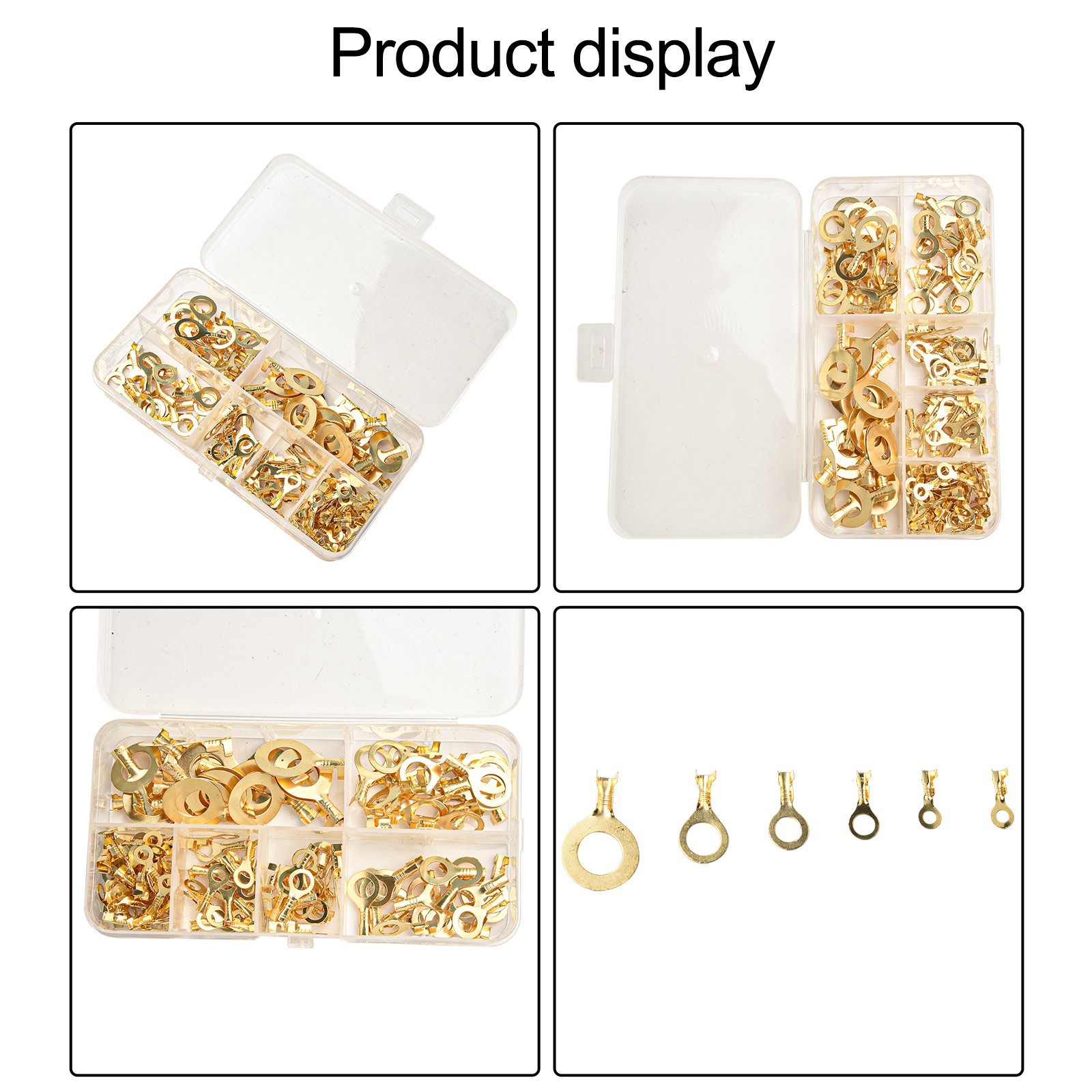 Heavy Duty Ring Terminal Assortment 150PCS O Type Tab Connector for Cable Wire