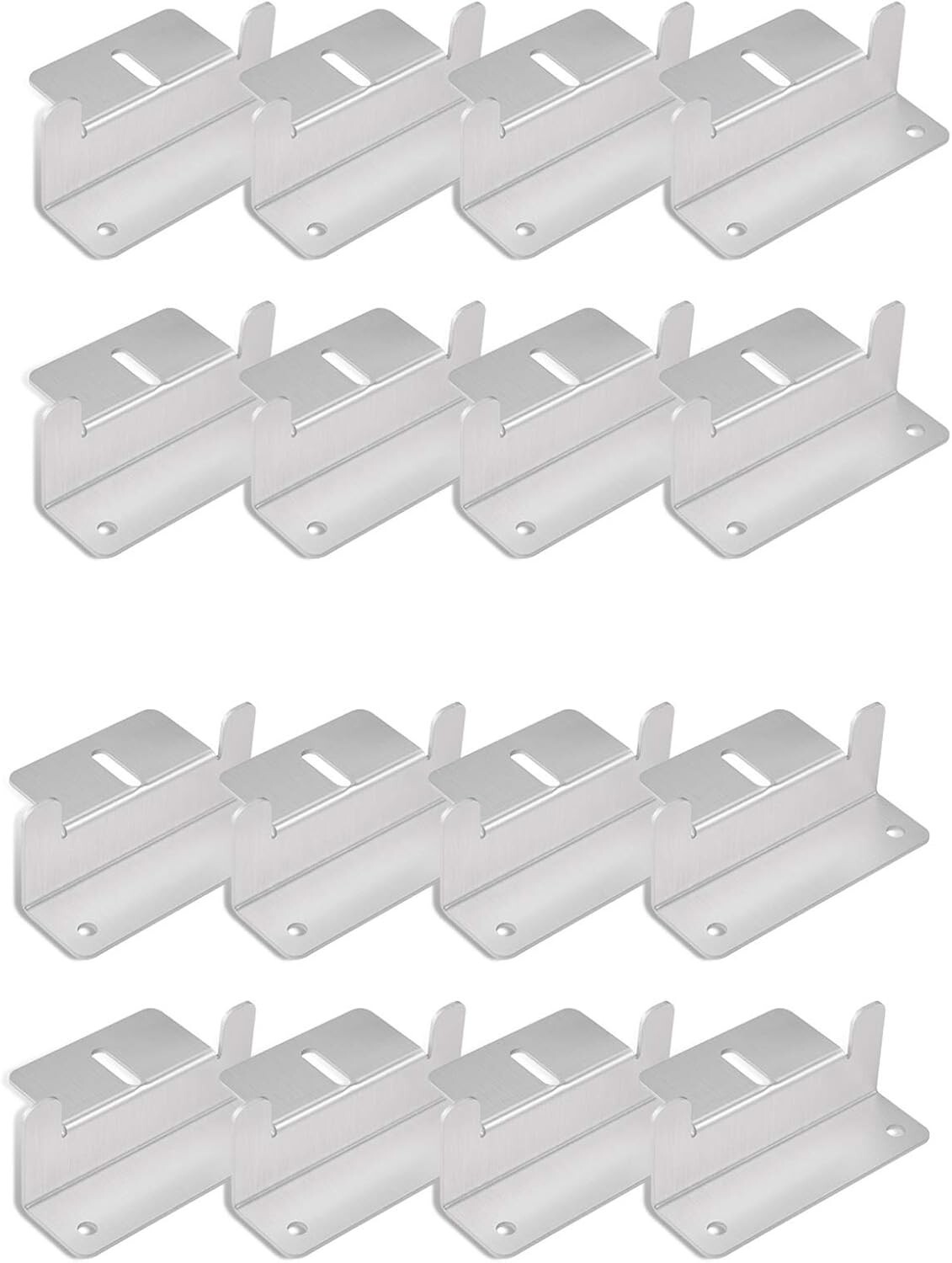 Lightweight Anodized Solar Panel Z Brackets – 16 Units for Off-Grid Applications