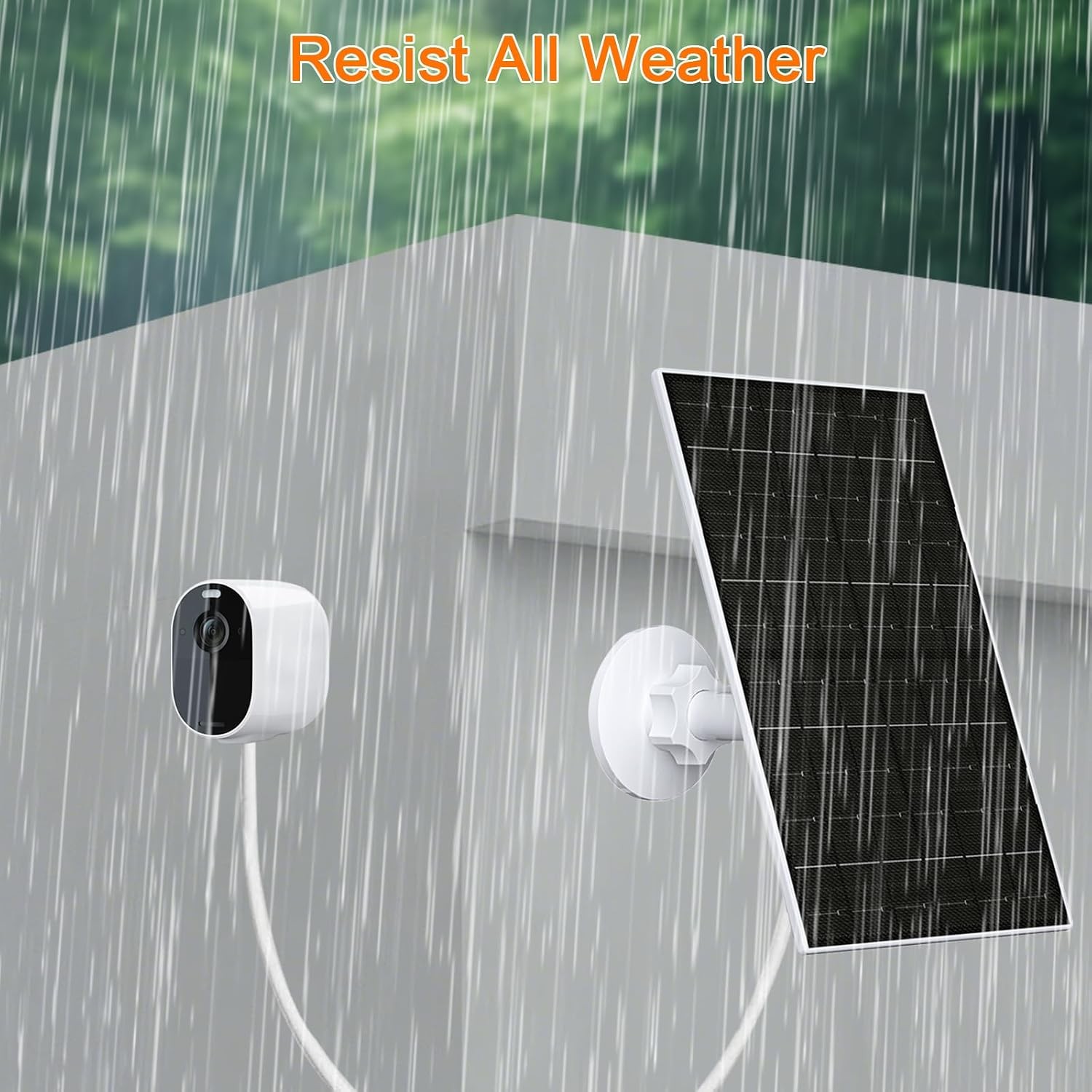 6W Solar Panel Charger for Arlo Camera 5V USB Type C Solar Power Security