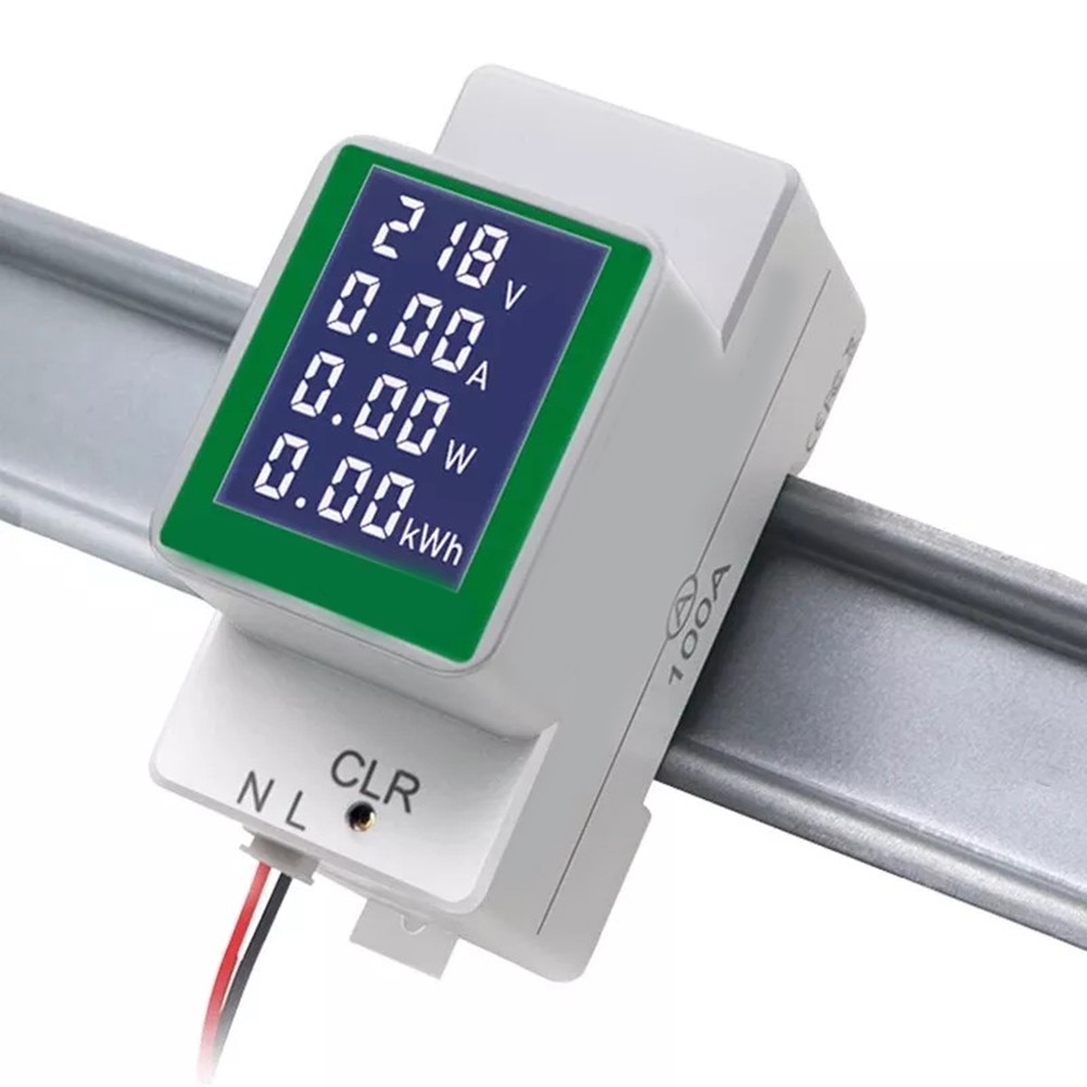 High Contrast Digital Voltmeter AC 50V300V for Easy Reading on Din Rail