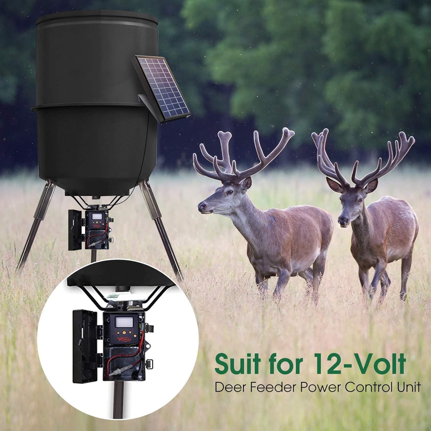 6V 3.5W Solar Panel for Deer Feeder, Waterproof Outdoor Solar Battery Charger…