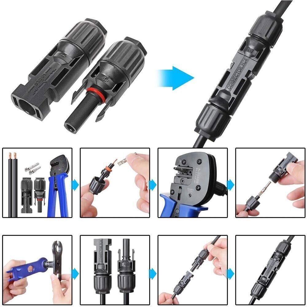 Solar Panel Y T Branch Connectors 1 to 2 1 to 3 1 to 4 IP67 Waterproof 30A MC4