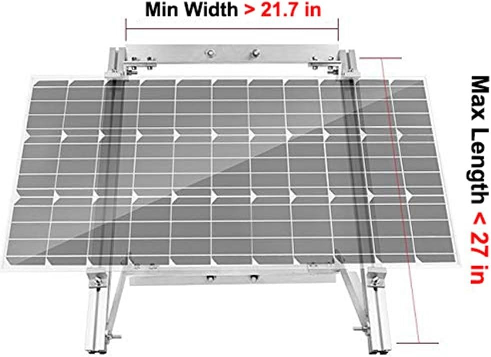 Heavy-Duty Aluminum Solar Panel Pole Mount Kit for 100W Off-Grid Flat Surfaces
