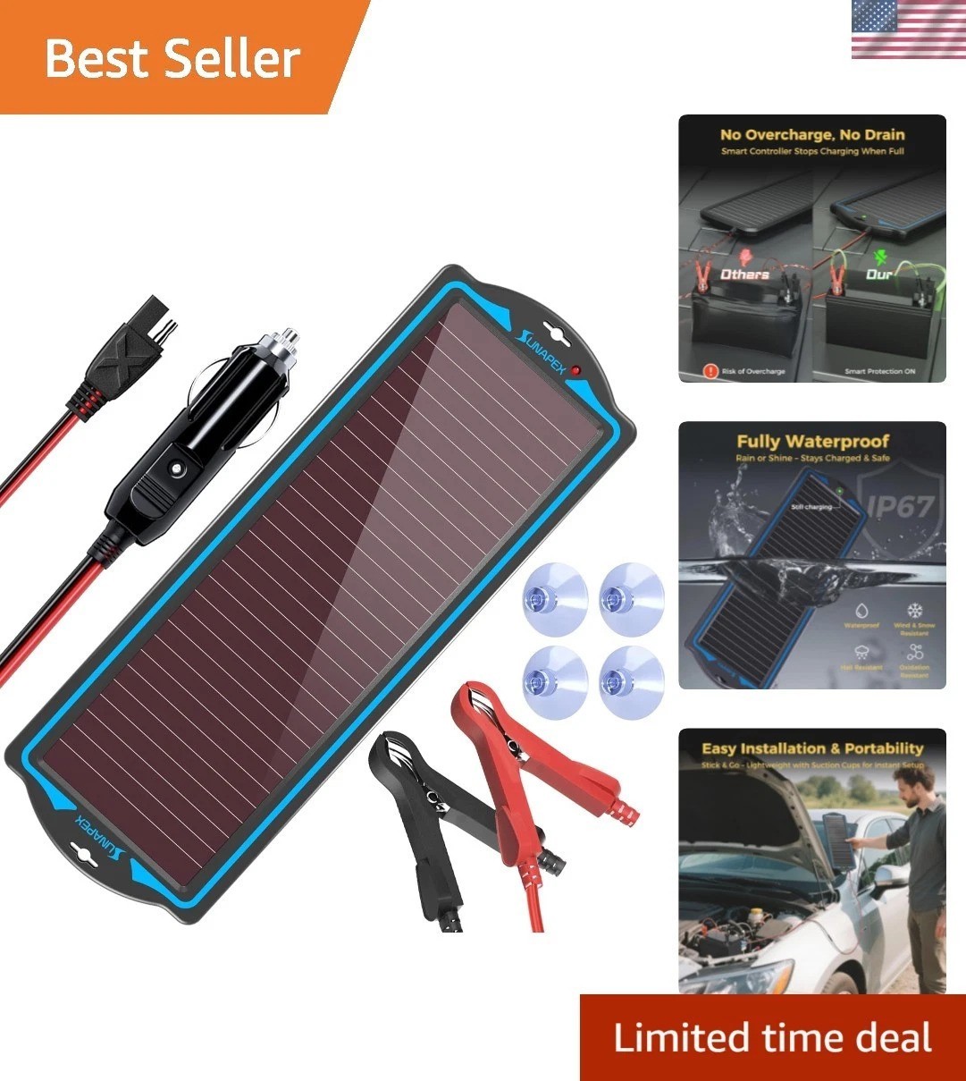 Reliable 12V Solar Battery Maintenance Kit – Eco-Friendly Power Solution
