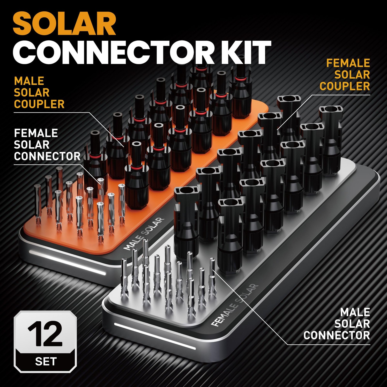 SOMELINE® Solar Connector Crimping Tool Kit, 14-10 AWG Crimper for Solar Pane…