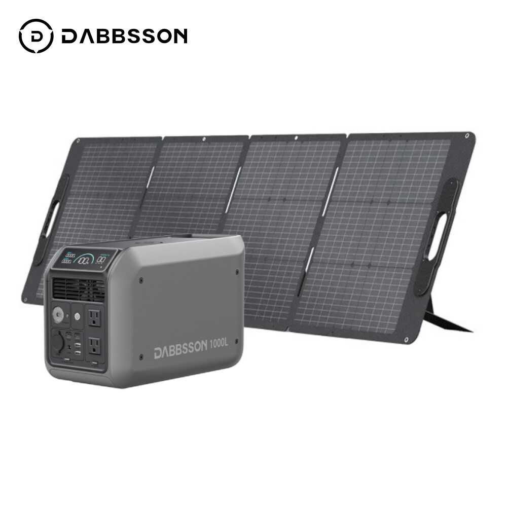 Dabbsson 1008Wh 1200W Portable Power Station Generator with Solar Panel 210W US