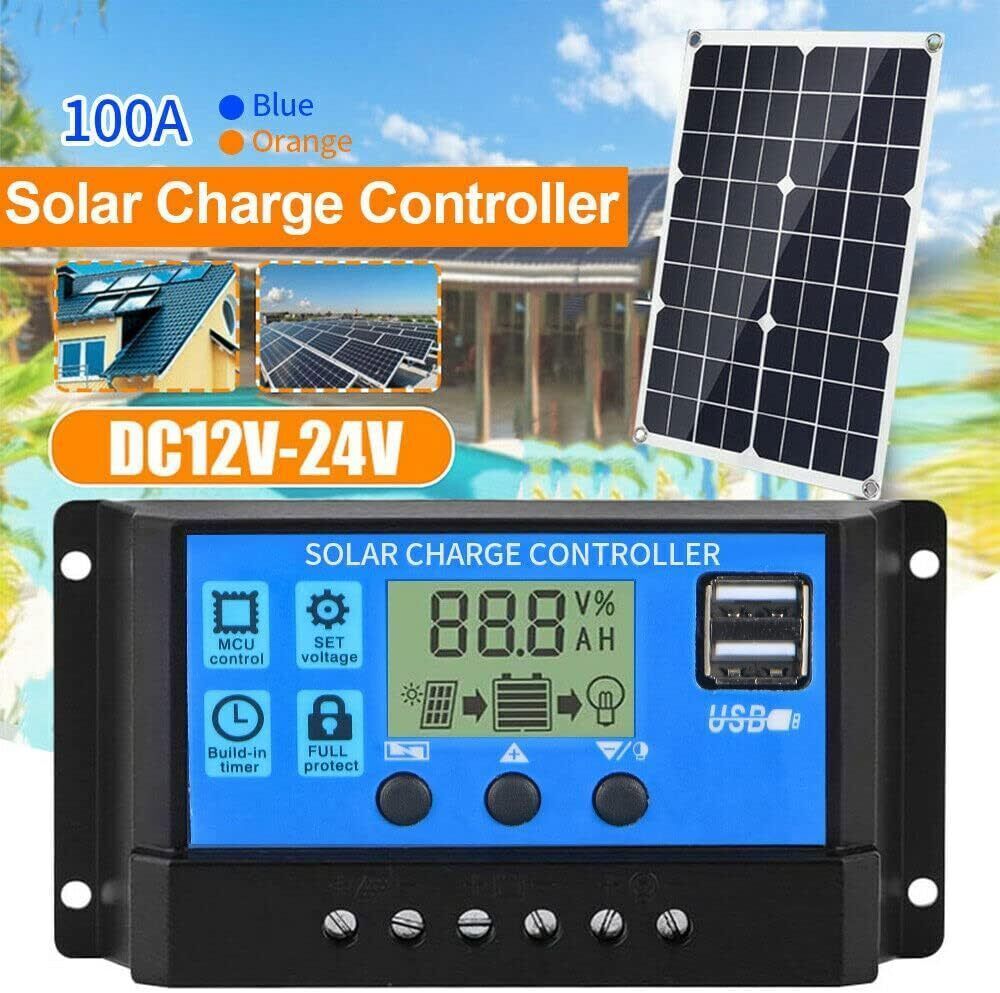 400 Watts Solar Panel Kit 100A 12V Battery Charger w/ Controller Caravan Boat RV