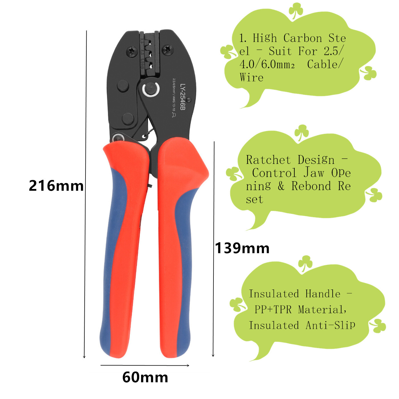 6/12Pairs Solar Panel PV Cable Connectors Wire Crimper Pliers Crimping Tool Set