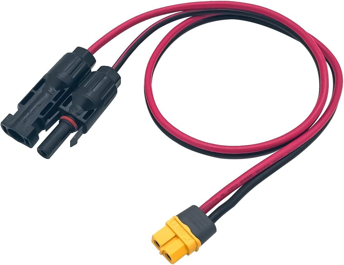 12AWG SAE to XT60 Connector Extension Cable – Solar Panel Charger 3.3ft Length