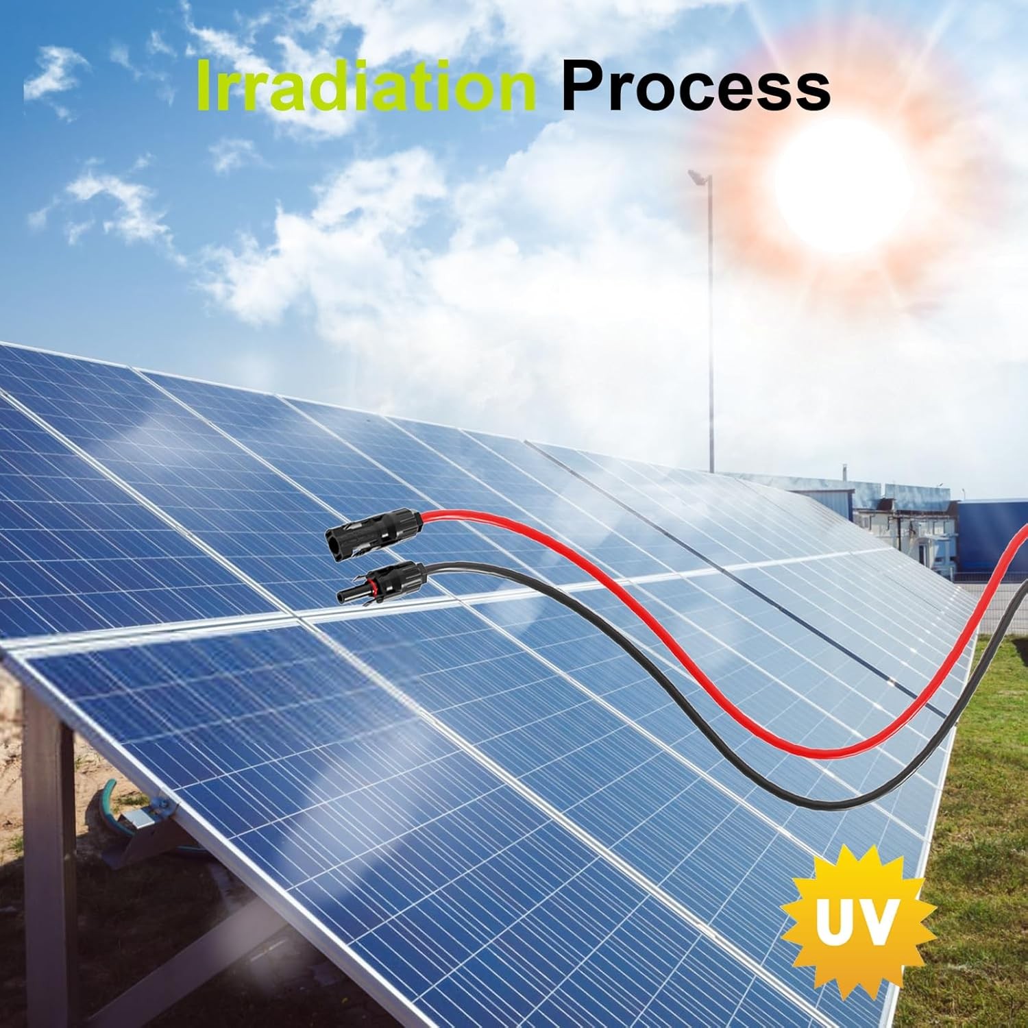 Cable de Extensión Solar 20Ft 10AWG Impermeable para Paneles y RV