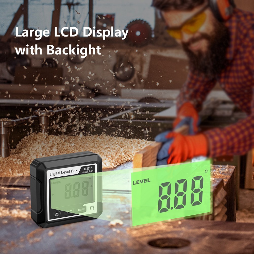 Magnetic Digital Protractor with Dual Mode Measuring Range from 4 to 90 Degrees