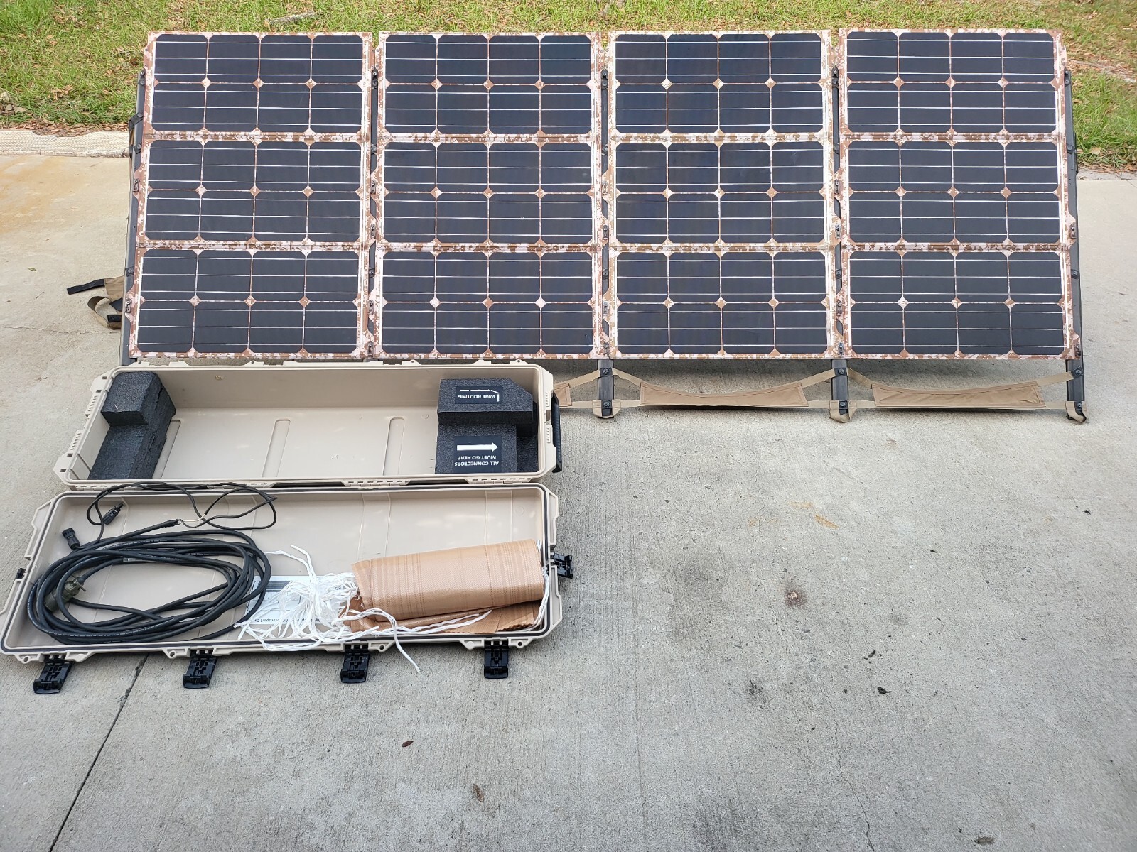 Nishati Portable Expedition Solar Array 420 Watt Military Surplus Free Ship