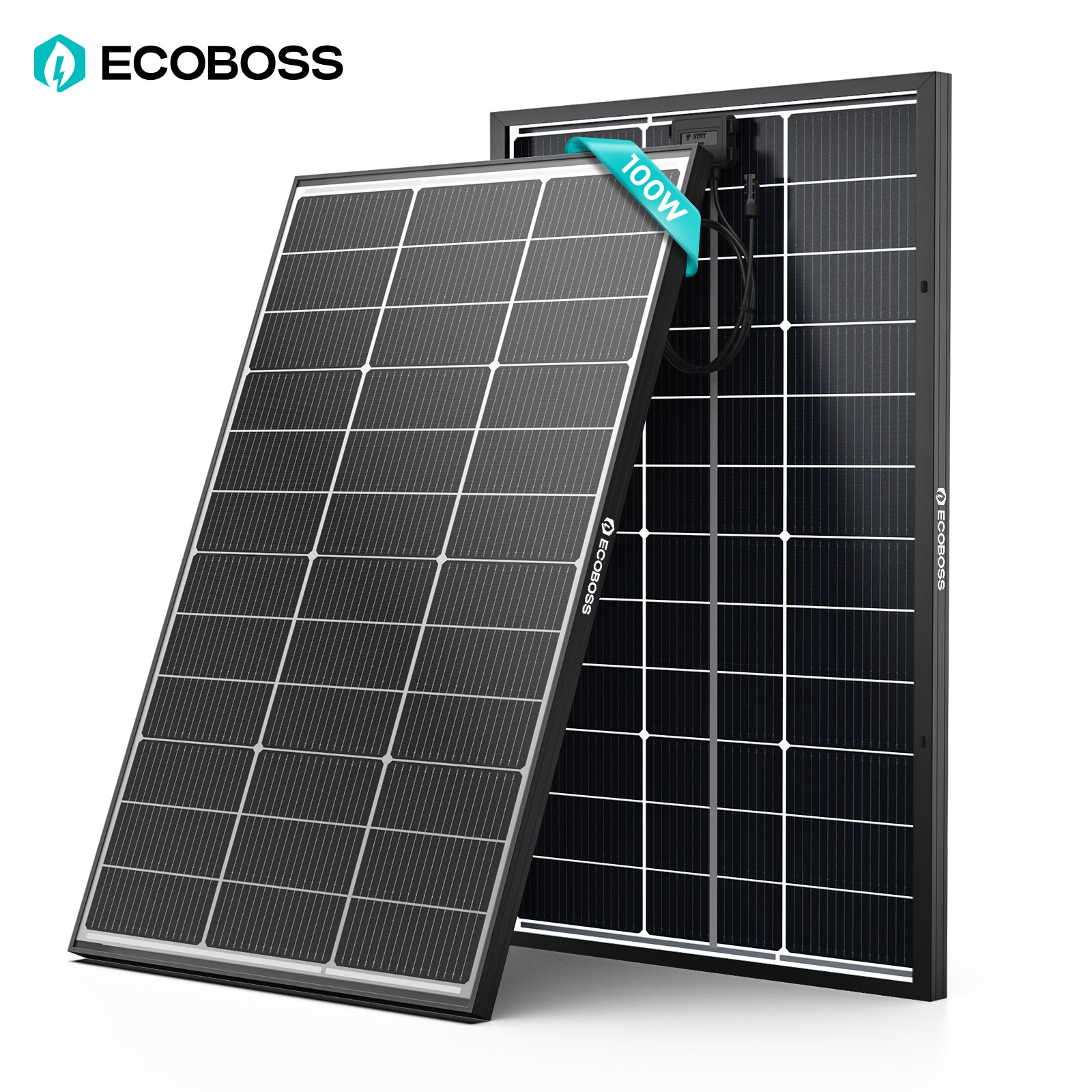 100W Watt Bifacial Solar Panel Mono 12V N-Type Home RV Camping Boat Car Off-Grid