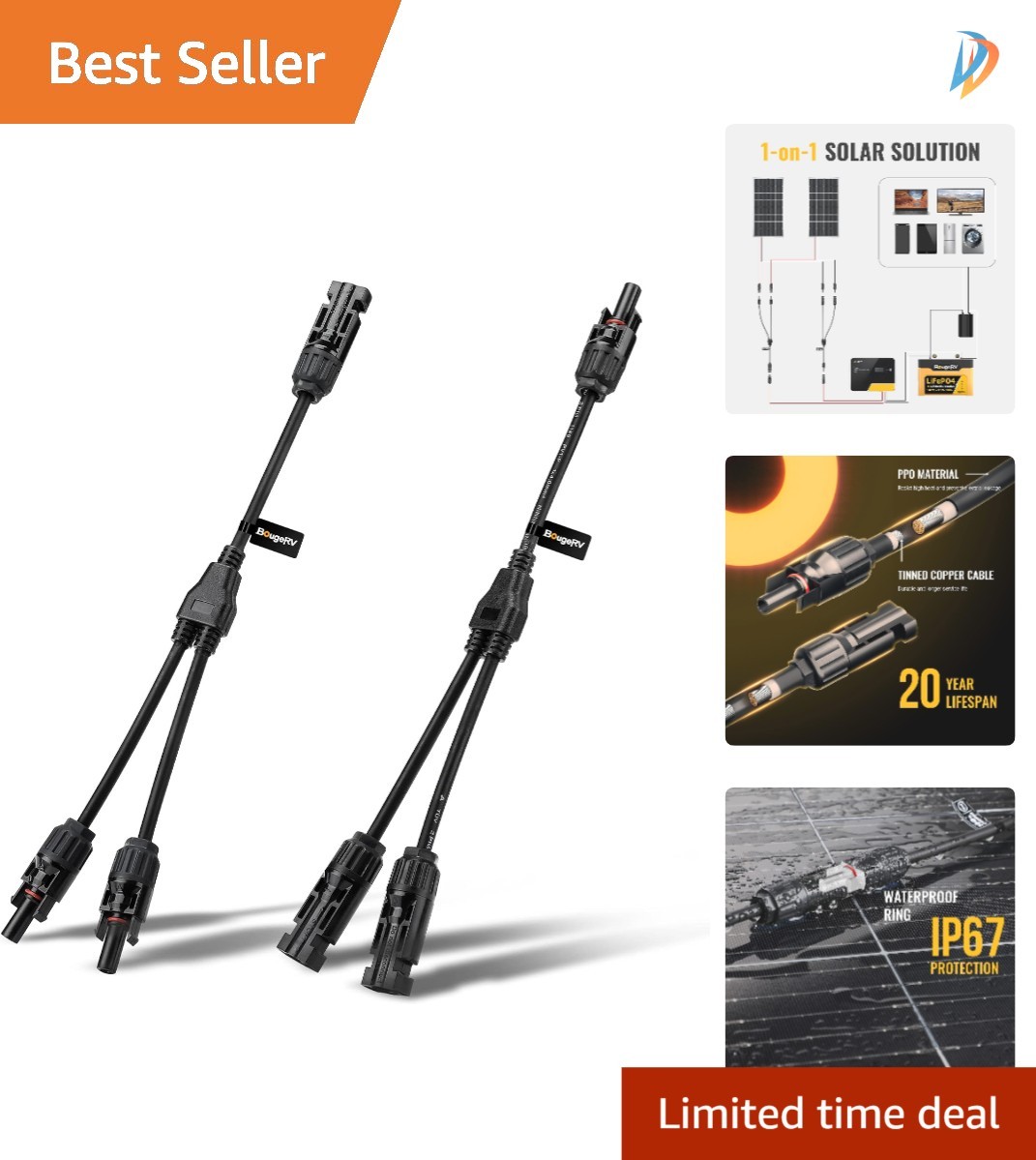 High-Quality Y Branch Connector for Solar Panels – Weather-Resistant & Durable